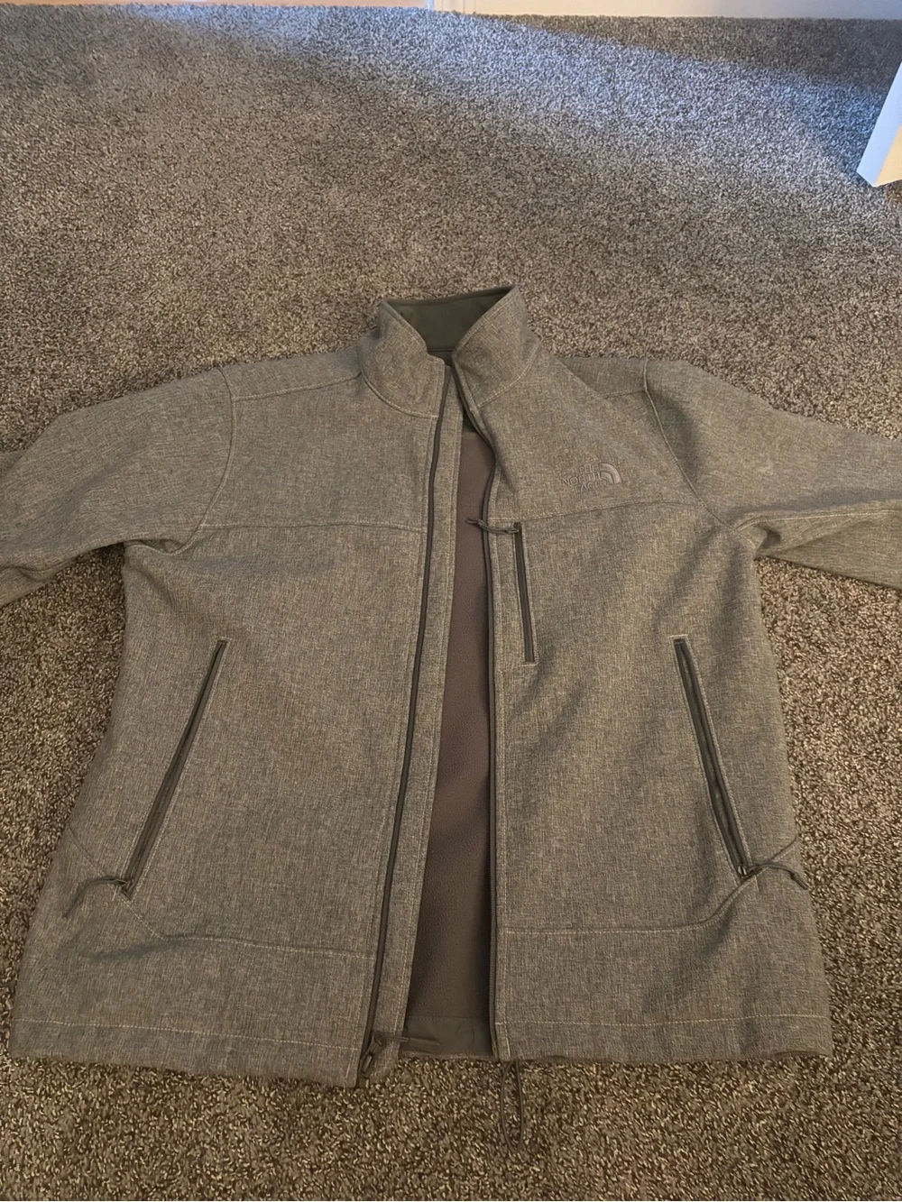 The North Face Men's Heather Gray Lightweight Softshell Jacket
